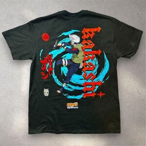 CVLA Naruto Shippuden Kakashi Hatake Anbu Graphic T-Shirt Mens Medium Black